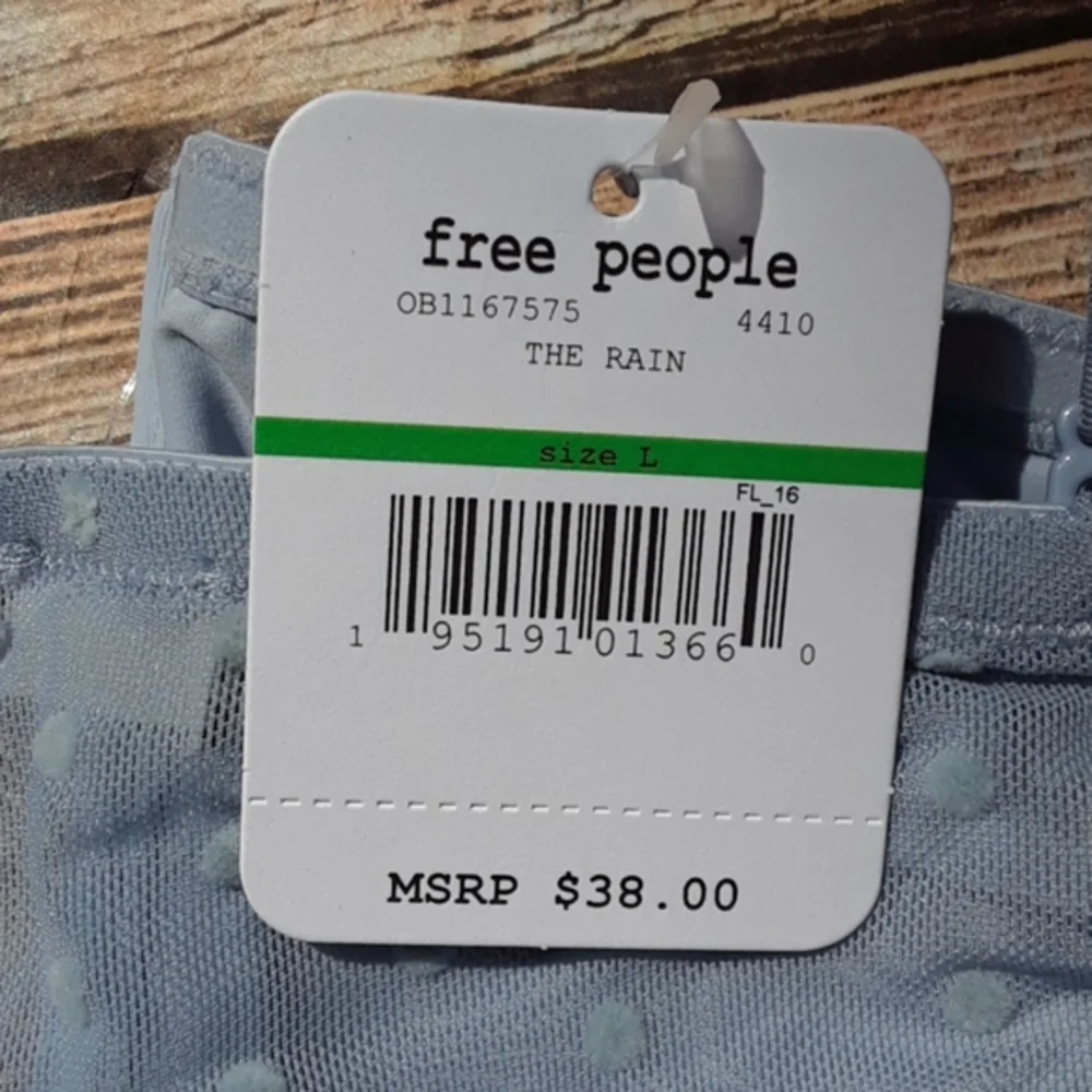 Free People‎ Sierra Wireless Convertible Bandeau Bralette Blue